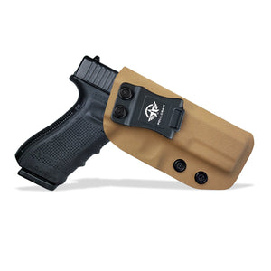 KYDEX IWB Holster Glock 17 Glock 22 Glock 31 Gun Holster IWB Inside Waistband Carry Concealed Holster Glock 17 Pistol Case Accessories - Tan - PoLe.Craft Holster & Knives