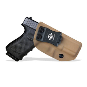 KYDEX IWB Holster Glock 19 19X 23 25 32 Cz P10 Gun Holsters Waistband Carry Concealed Holster Glock 19 Pistol Case Guns Accessories - Tan - PoLe.Craft Holster & Knives