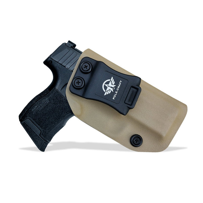 KYDEX IWB Holster P365 Sig Sauer 365 Holsters for Concealed Carry - Kydex Holster for Sig Sauer P365 IWB Holster Sig 365 Accessories - IWB Concealed Holster Pistol Case - Tan