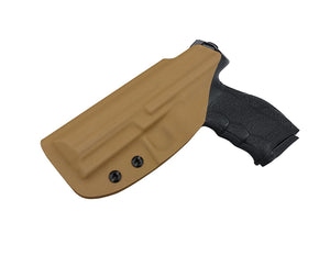 HK VP9 Holster IWB Kydex For Heckler & Koch (H&K) VP9 VP40 Concealed Carry - Inside Waistband Carry Concealed Holster VP9 H&K VP40 Pistol Case Guns Accessories - Point Touching, No Wear, No Jitter - Tan - PoLe.Craft Holster & Knives