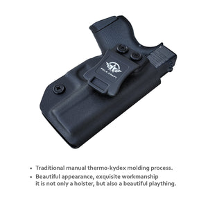 IWB Tactical KYDEX Gun Holster Custom Fits: Glock 43 43X Pistol Case Inside Waistband Carry Concealed Holster Guns Accessories Bag Pistol Pouch - Black