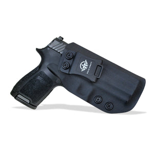 Kydex IWB Holster Custom Fit Sig Sauer P320 Carry / P320 Compact Medium Pistol Case - Inside Waistband Carry Concealed Holster P320 Gun Accessories - Point Touch - No Wear - No Jitter - Black - PoLe.Craft Holster & Knives