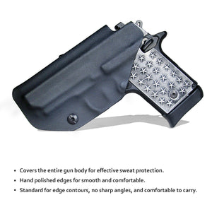 Kydex IWB Holster Fits: Sig Sauer P938 Pistol Case Inside Waistband Carry Concealed Holster P938 Gun Accessories - Black - PoLe.Craft Holster & Knives